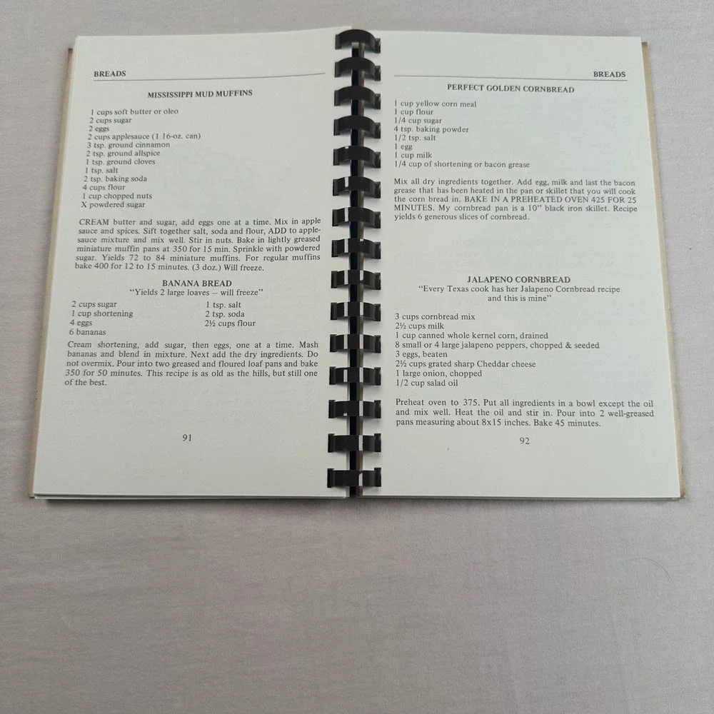 Vintage Collectibles II Cookbook Mary Pittman 1985 Spiral Bound Recipes Texas